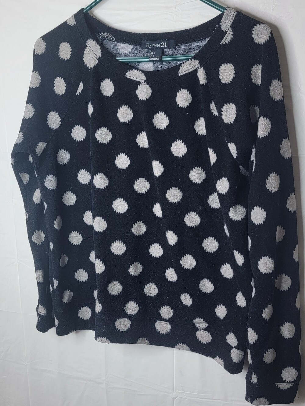 Forever 21 Black and White Polka Dot Sweater